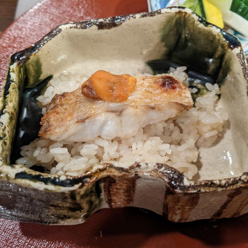 のど黒塩雲丹焼き御飯(ランプの宿 （らんぷのやど）)