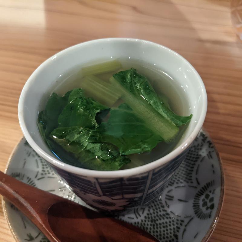 江戸前ハマグリ、小松菜(きたぽん酒)