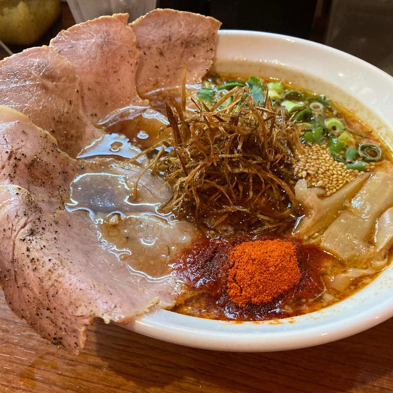 炙り肉ソバ醤油(3辛)(麺と肉　だいつる　ひるドラ鶴橋)