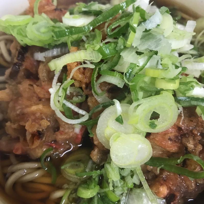 ゲソ天、かき揚げBそば(一由そば )