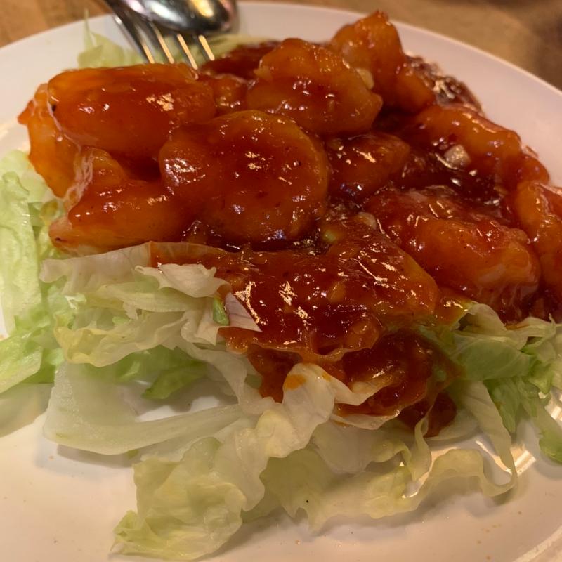 海老のピリ辛チリソース炒め(西安刀削麺酒楼 三田店)