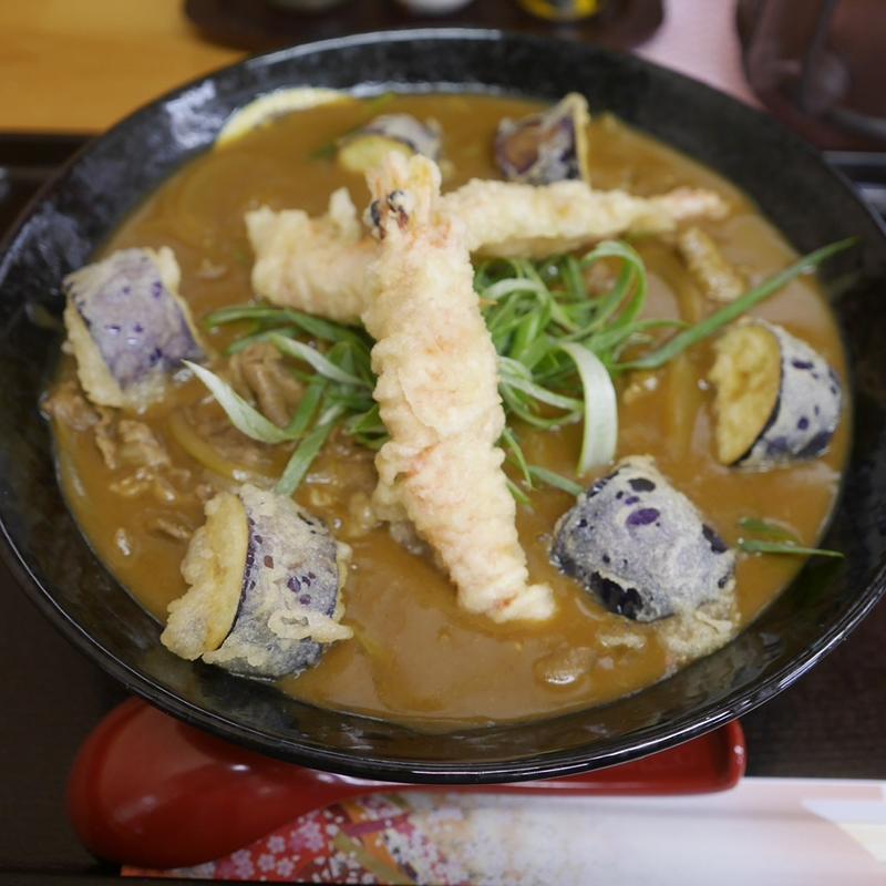 天使の海老天カレーうどん(手打ちうどん 紅屋)