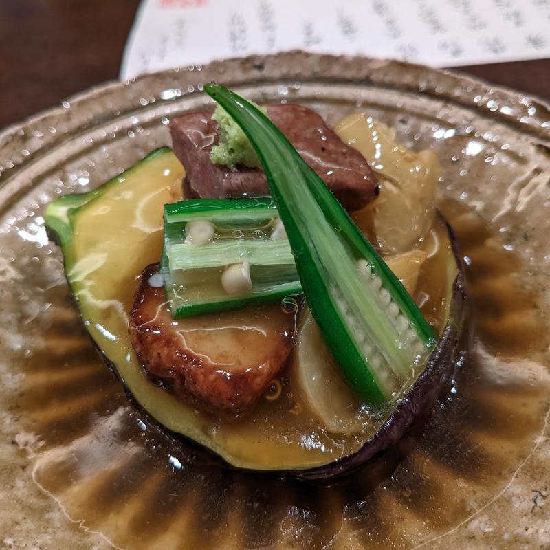賀茂茄子・宮崎牛オランダ煮(日本料理　花坊-hanabo- )
