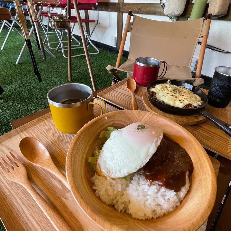 ロコモコ、ペンネ(OUTDOOR CAFE Clover（クローバー）)