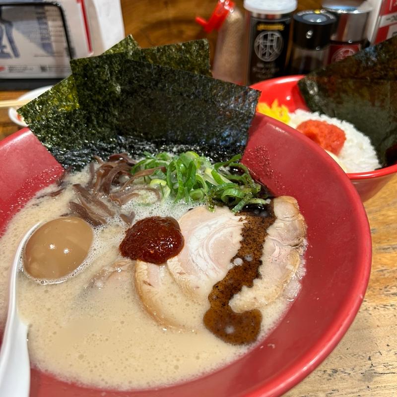 特製赤丸＋温玉明太ご飯(一風堂 山王店)