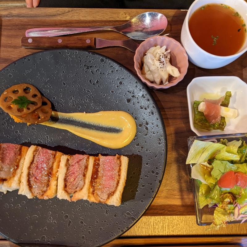 大人のカツサンドセット(ドナルド珈琲)