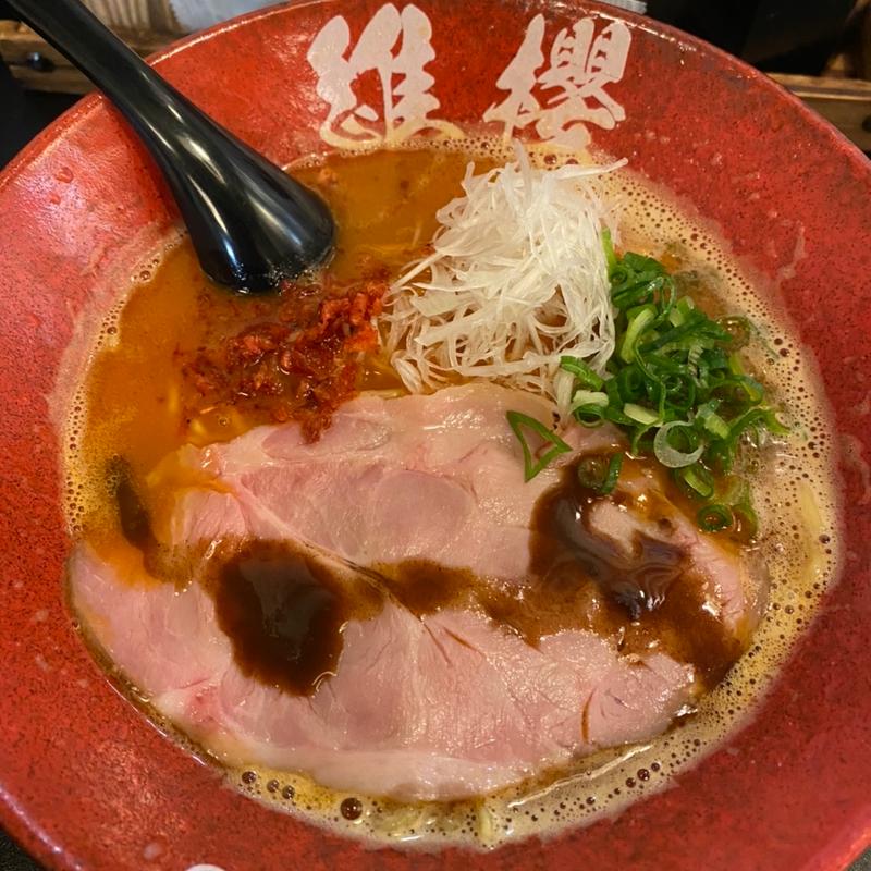 海老鶏白湯ラーメン(博多海老豚骨 ラーメン維櫻 中洲Gate’s店)