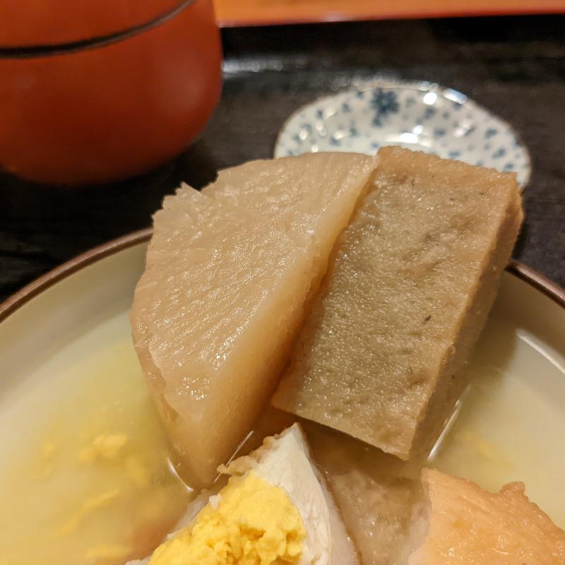 大根、さつま揚げ(ひと椿)