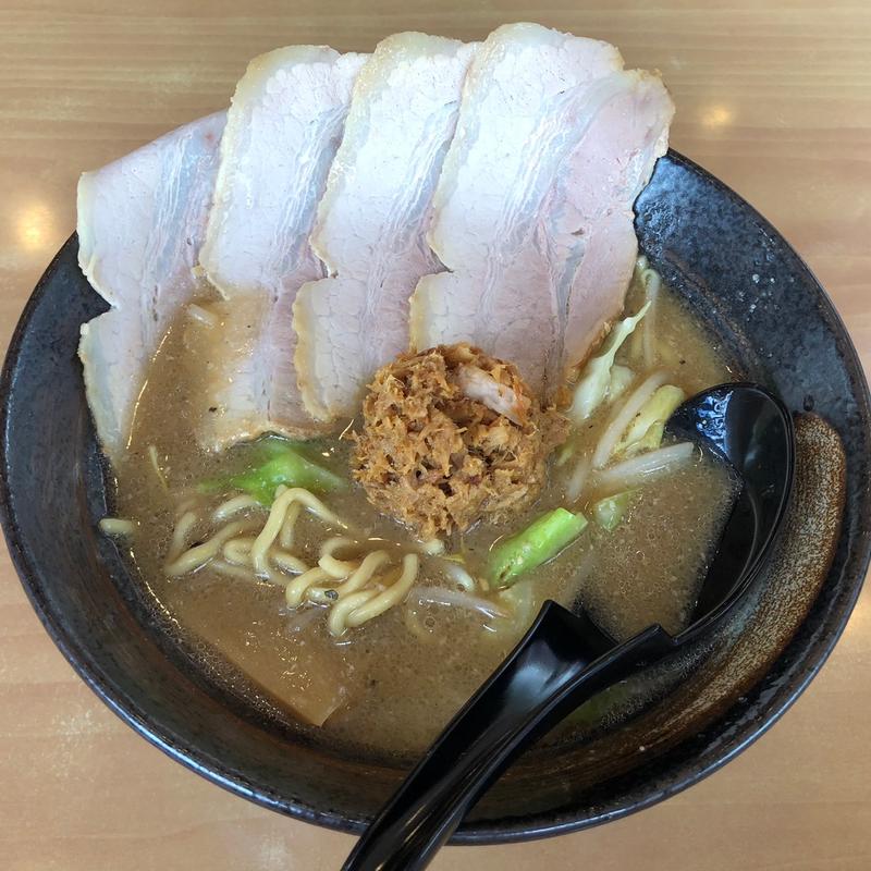 濃厚白湯肉味噌ラーメンスペシャルトッピング(信々白雪 濃厚信州みそらーめん)