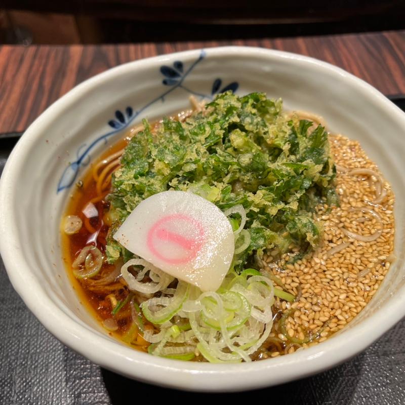 春菊天そば(そばいち Tokyo Food Bar秋葉原)