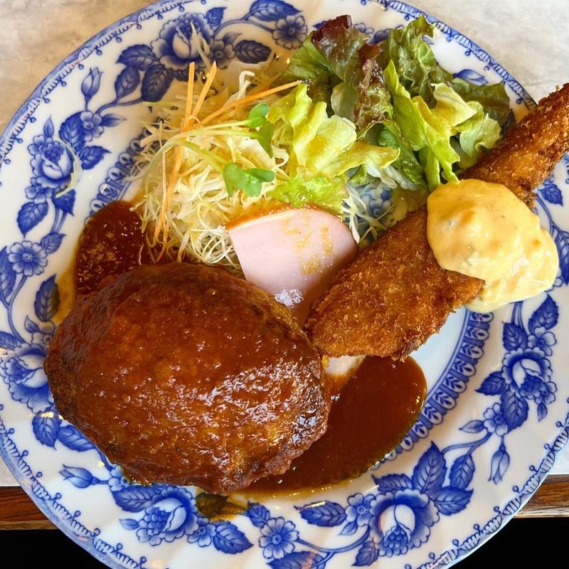 Aセット　ハンバーグと魚フライ(ジュネス)