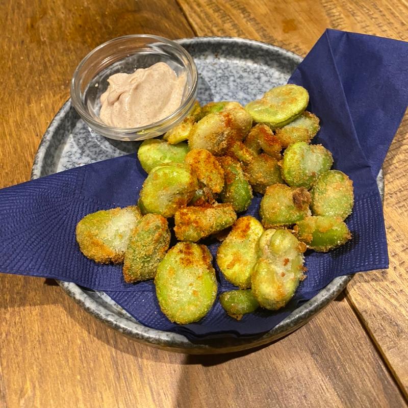 そら豆フリット(炭火とワイン 烏丸店)