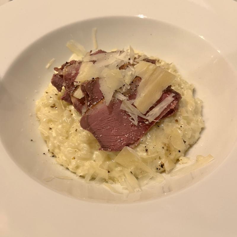ゴルゴンゾーラとフランス産鴨のクリームリゾット(オステリアベーネ)