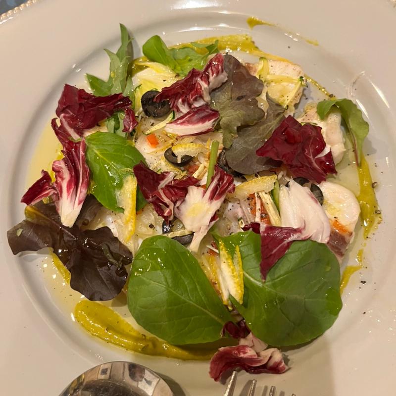 真鯛の薄切りオーブン焼き(オステリアベーネ)