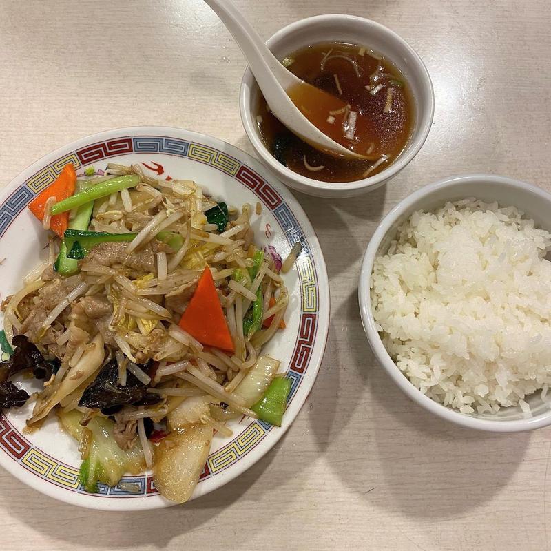 肉野菜炒め定食(龍味 （リュウマイ）)