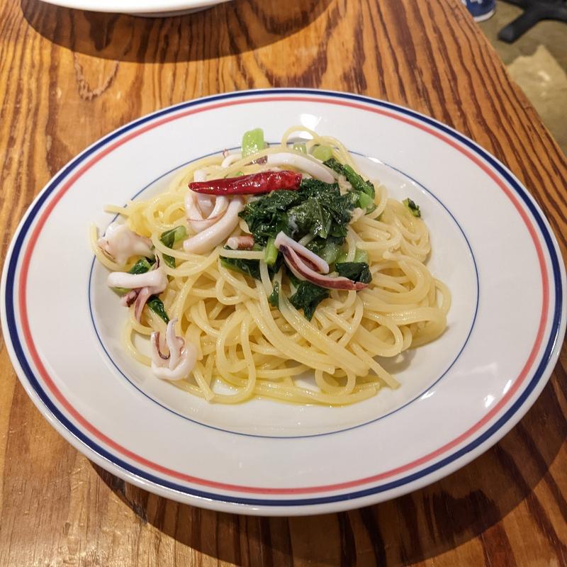 イカと野沢菜のペペロンチーノ(Locanda Trattoria )