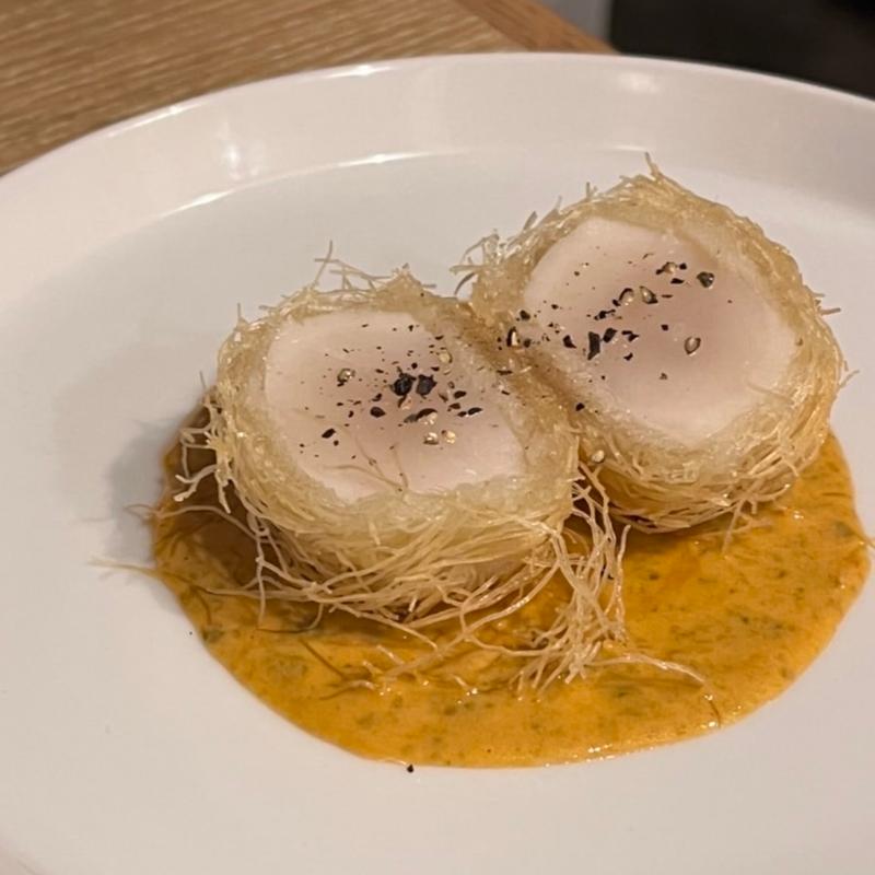 レア帆立のパリパリ焼き(バル鈴５)