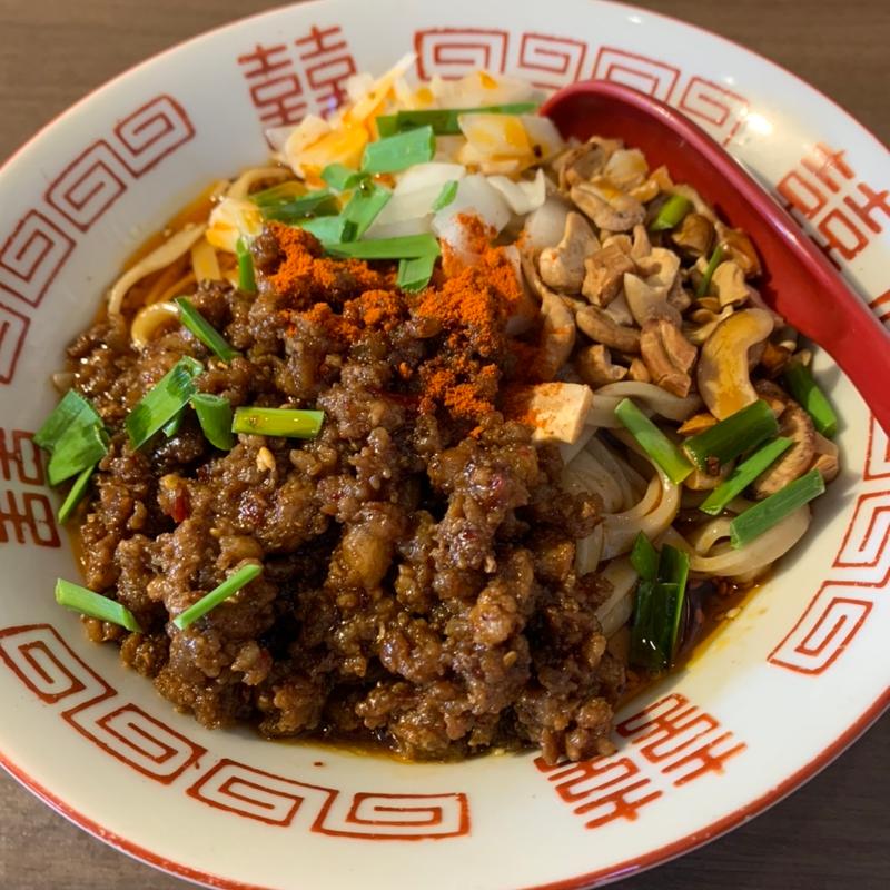 ピリ辛しょうゆ坦々まぜそば(晴耕雨読)