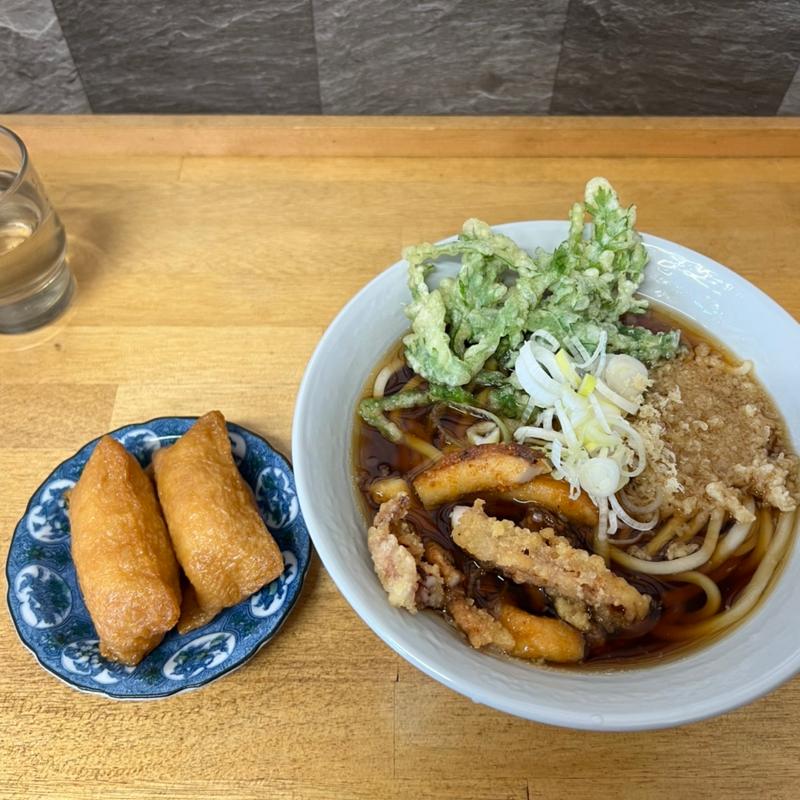 ゲソ天うどん、春菊天(戸隠 （トガクシ）)