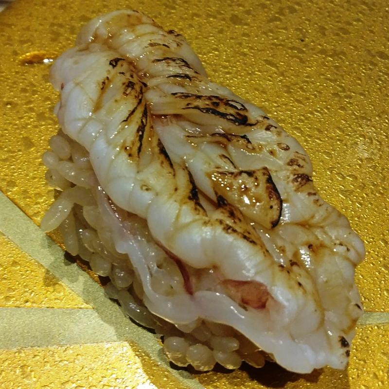 炙り赤エビ(横浜 鮨 ふくじゅ)