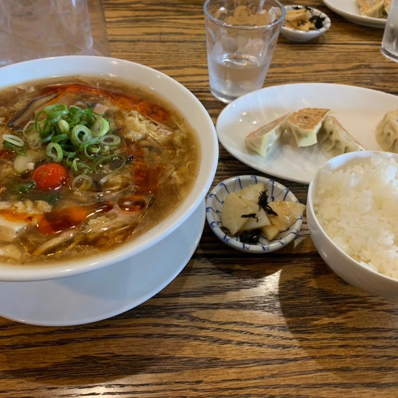 サンラータン＋Cセット(アジアンキッチン 餃子のハナハナ)