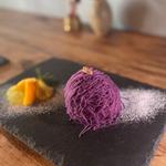 ラム酒の香る紫芋のモンブラン セット