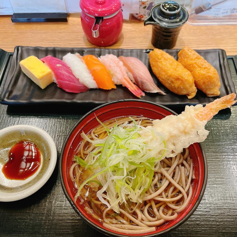 えび天セット(町のすし家 四季花まる すすきの店)