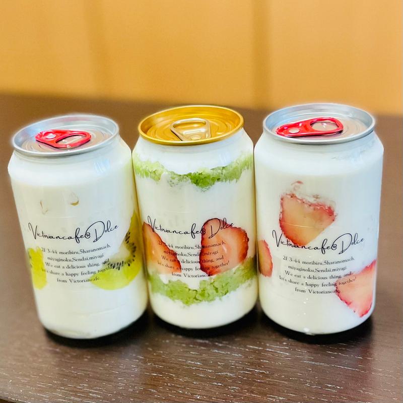 ケーキ缶(キウイ・ずんだ・いちご)(Victorian Cafe（ヴィクトリアンカフェ）)