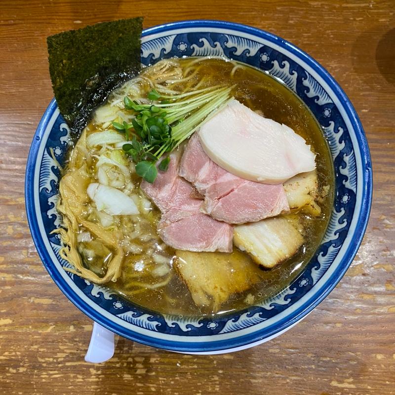 煮干し醤油そば＋肉増し(中華そば つけ麺 百日紅 新宿店)