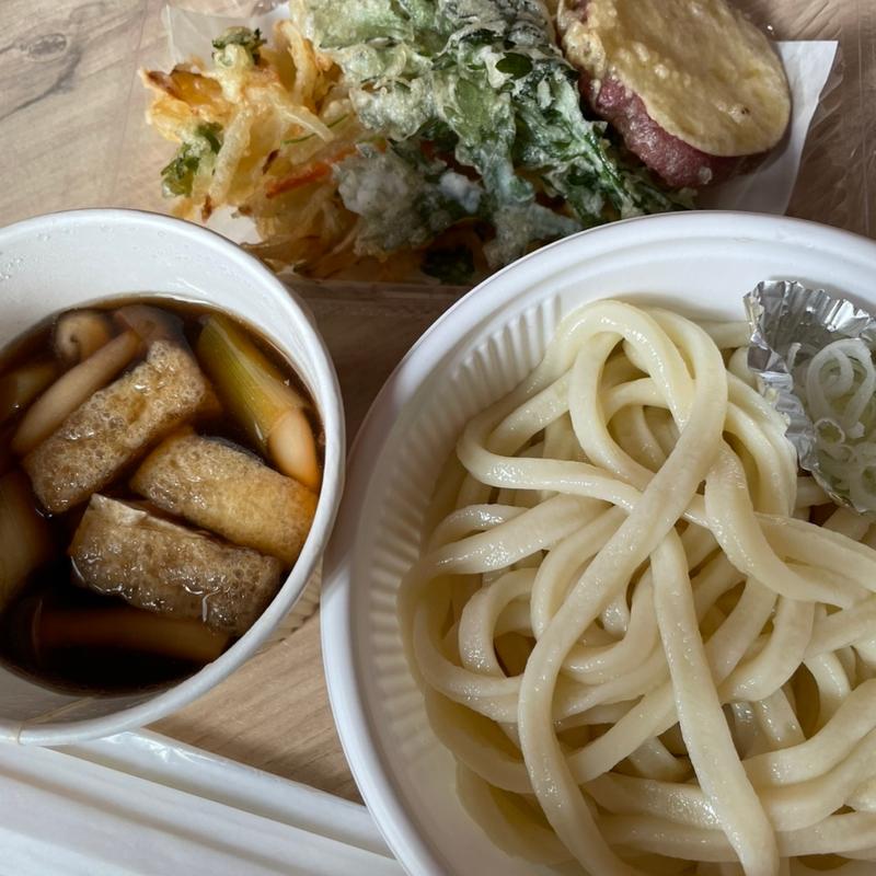 田舎汁うどん天ぷら付(花音里うどん)