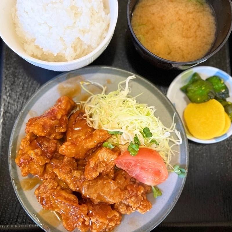 鳥唐の甘酢(お食事処 まつもと)