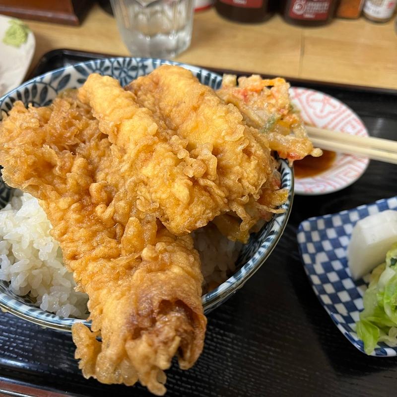 アナゴの天丼(味美食堂)