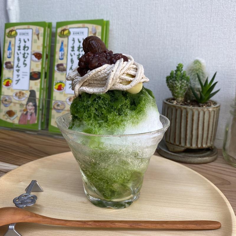 かき氷(抹茶もんぶらん)(カフェ&ギャラリー はなれ)