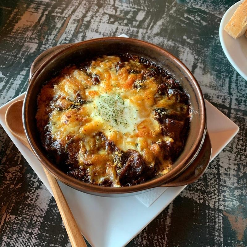 焼きカレー(たまごトッピング)(cafe閑居)
