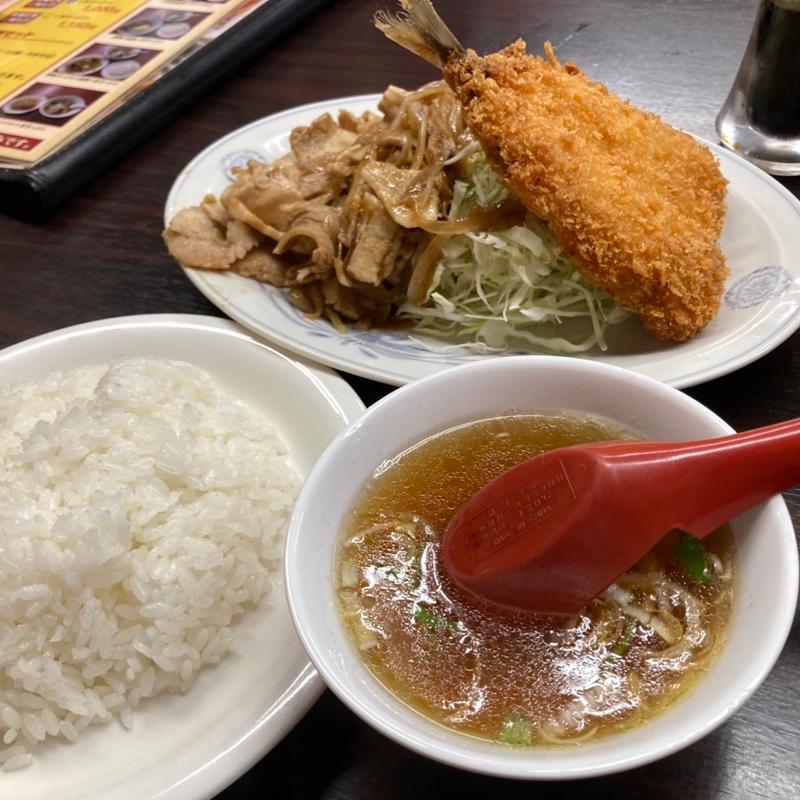 あじ生姜焼き定食(ぞのちゃん)
