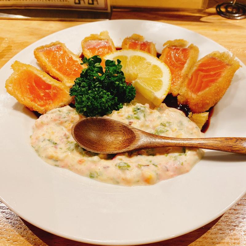 生サーモンレアフライ(魚屋 十忠八九)