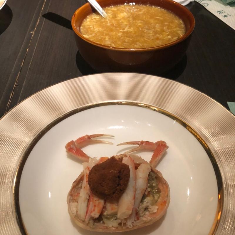 セコガニかに餡掛け(廣東料理民生 ヒルトンプラザ ウエスト店)