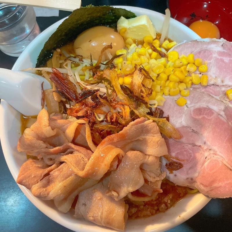 あん肝10kgの100SPラーメン大盛り、つけ玉(一条流がんこ総本家分家荒木町)