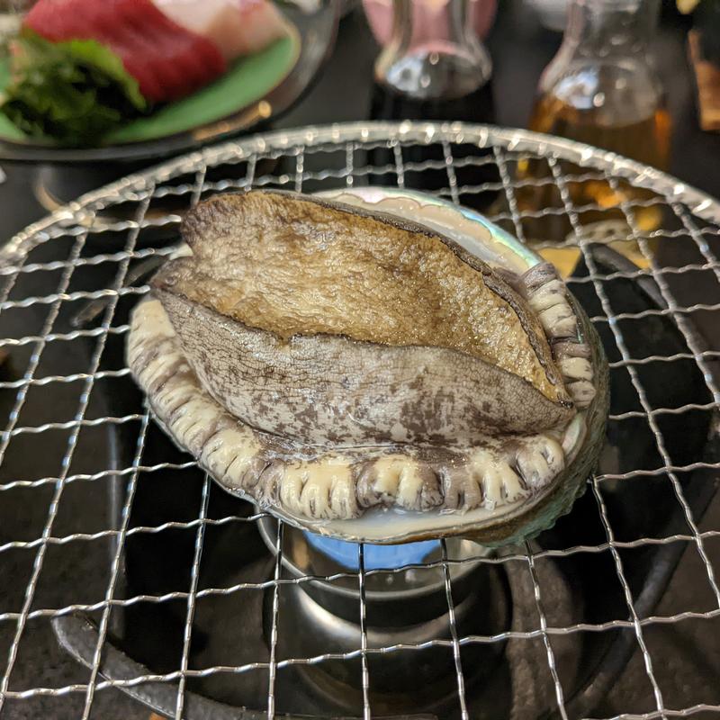 鮑の踊り焼き(大船渡温泉 )