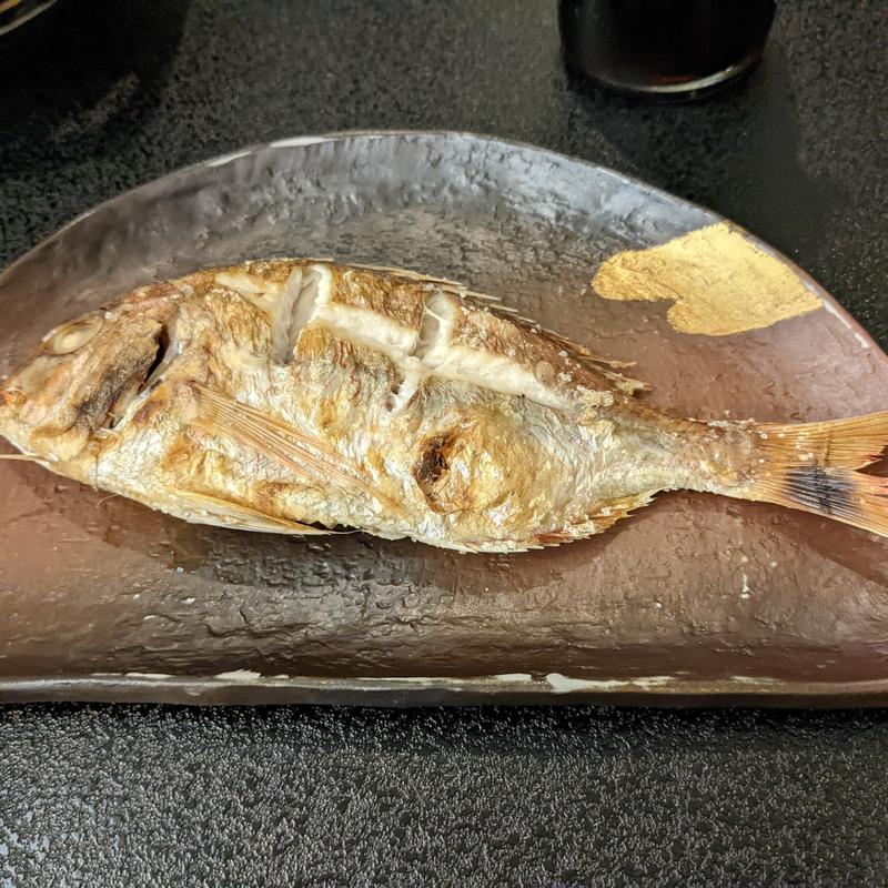 チダイの塩焼き(大船渡温泉 )