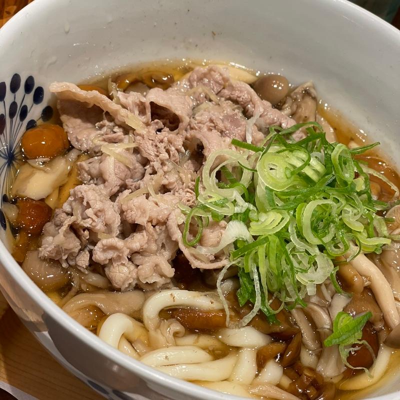 あんかけきのこうどん＋高菜明太茶漬(だし茶漬け+肉うどん えん エトモ大井町店)