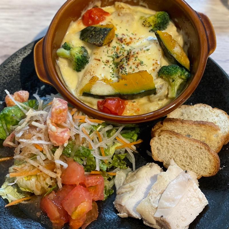 グラタンとサラダチキンプレート(Cheese Chef（チーズシェフ）)
