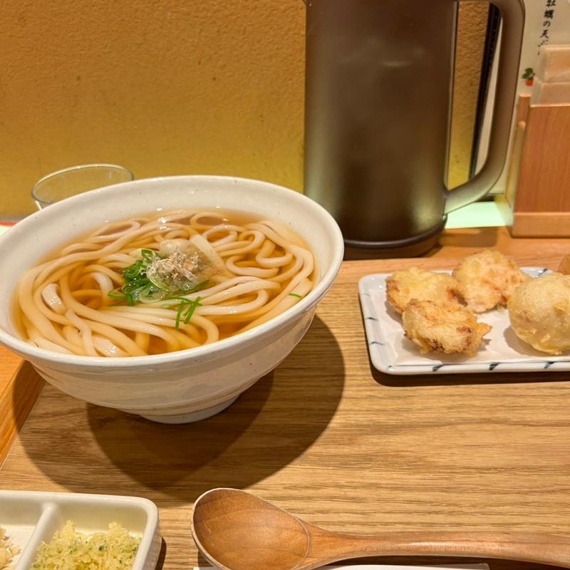 かしわ天玉うどん(切麦や甚六)