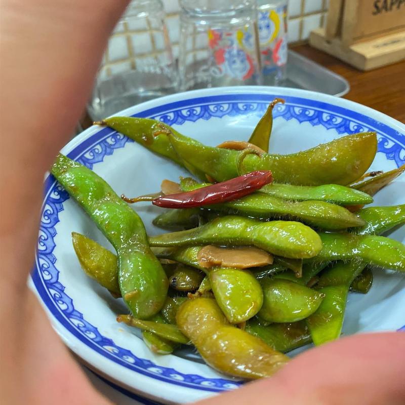 枝豆ペペロンチーノ(大衆食堂スタンドそのだ)