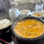 スンズゥブチゲ定食(韓国炭火焼肉 佳牛味 （カウミ）)