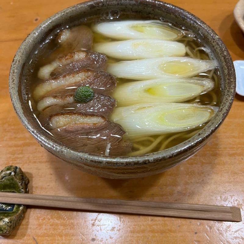 鴨南蛮そば(そば処　まえの)