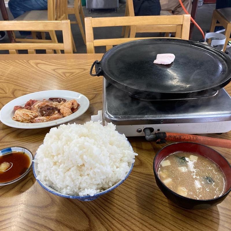 ミックス&ライス大盛&味噌汁(双葉食堂)