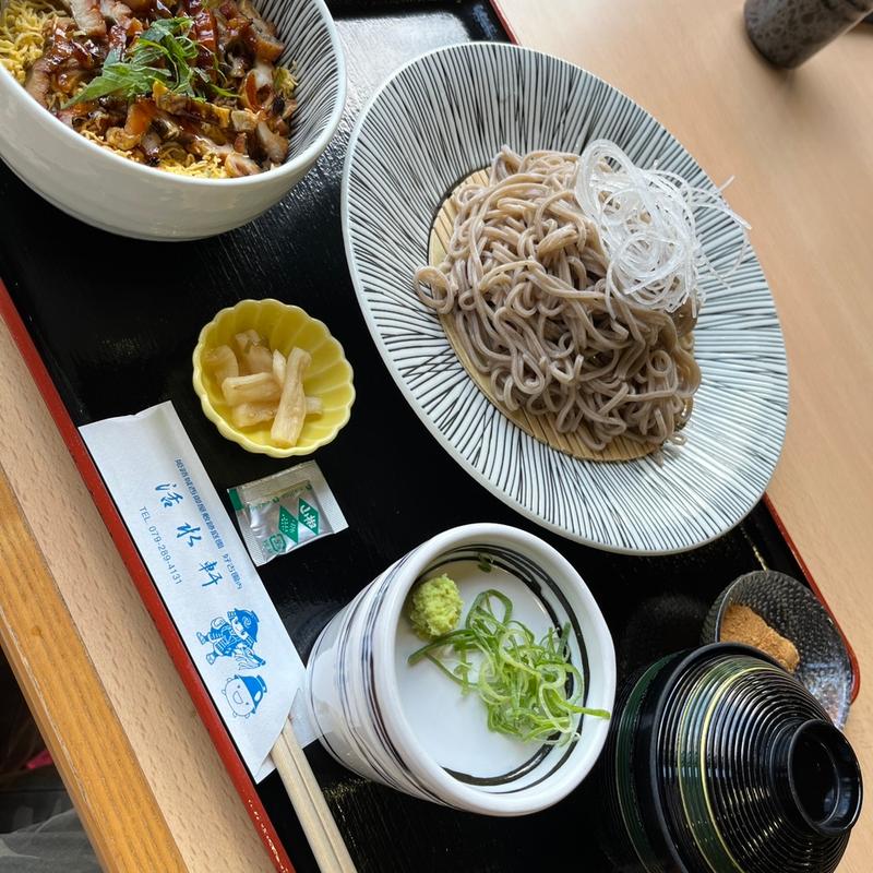 冷やそば・穴子丼セット(活水軒)