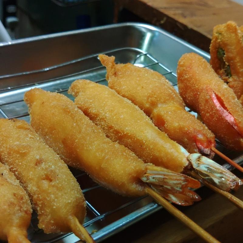 串カツ(串かつだるま 新世界総本店)