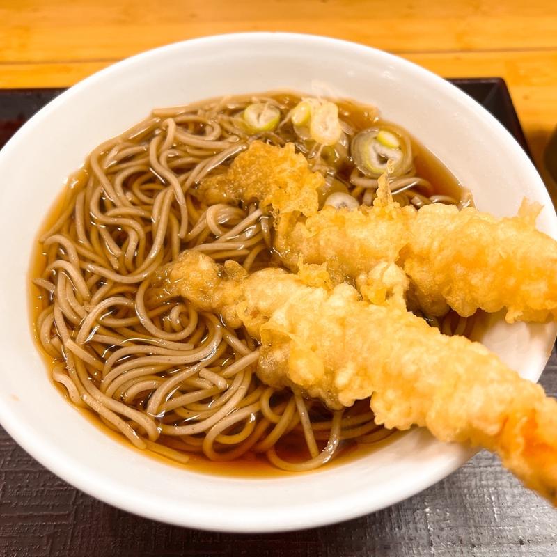 ダブル海老天そば(いわもとQ 池袋店（イワモトキュー）)
